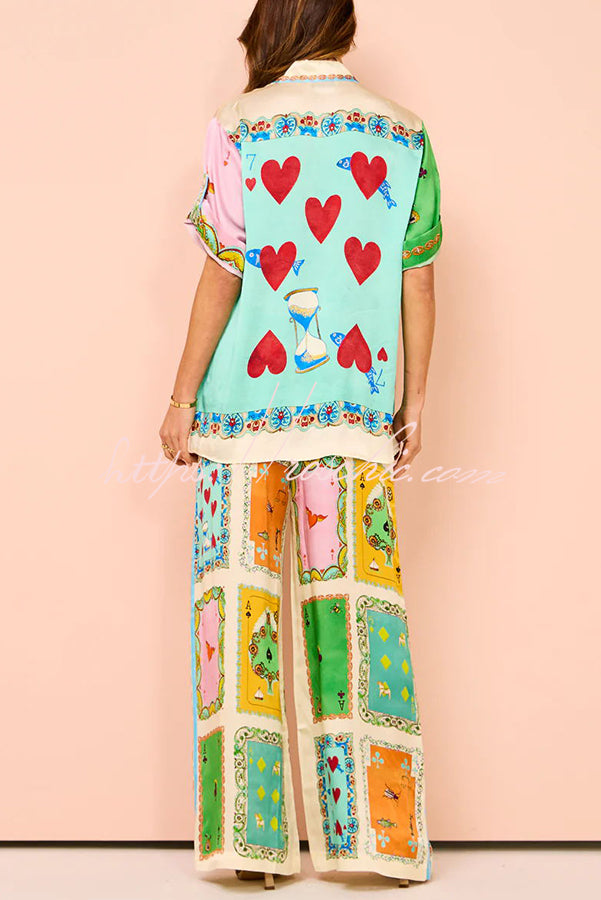 Poker Wide Leg Pants