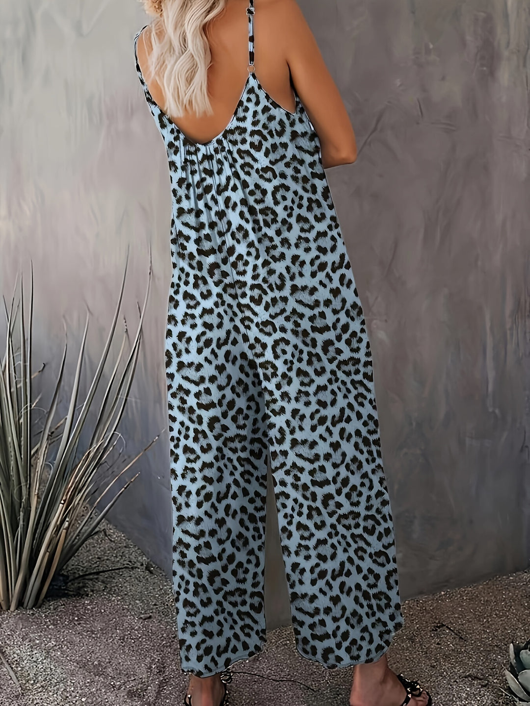 Leopard Print Cami Jumpsuit