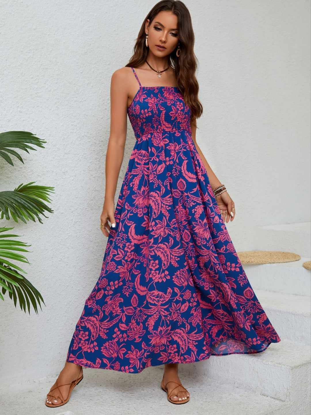 Emma™ | Floral Print Gathered Cami Dress