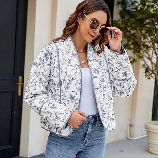 Reversible floral print jacket