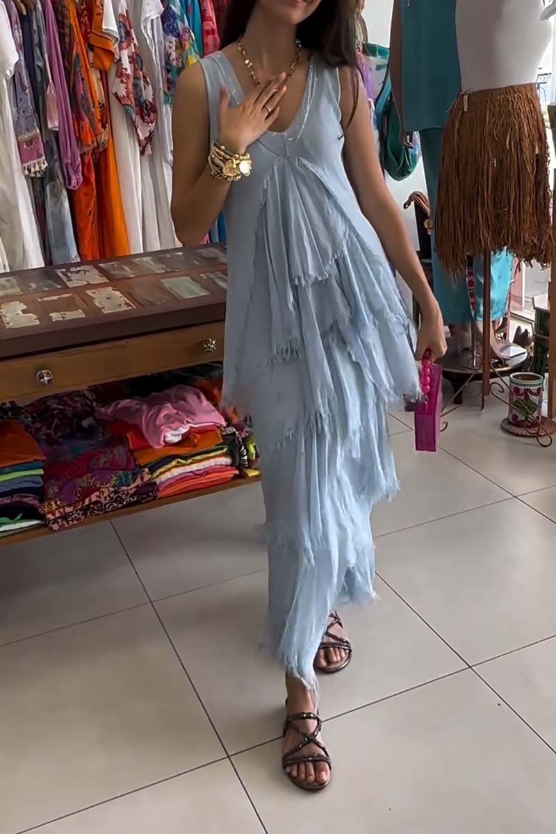 Women's Elegant Sleeveless Cake Dress