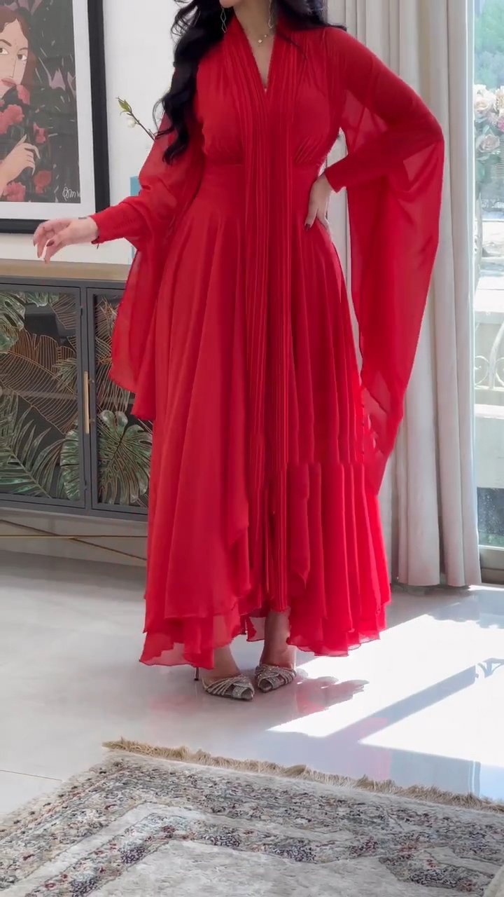 Casual V-neck Solid Color Dress