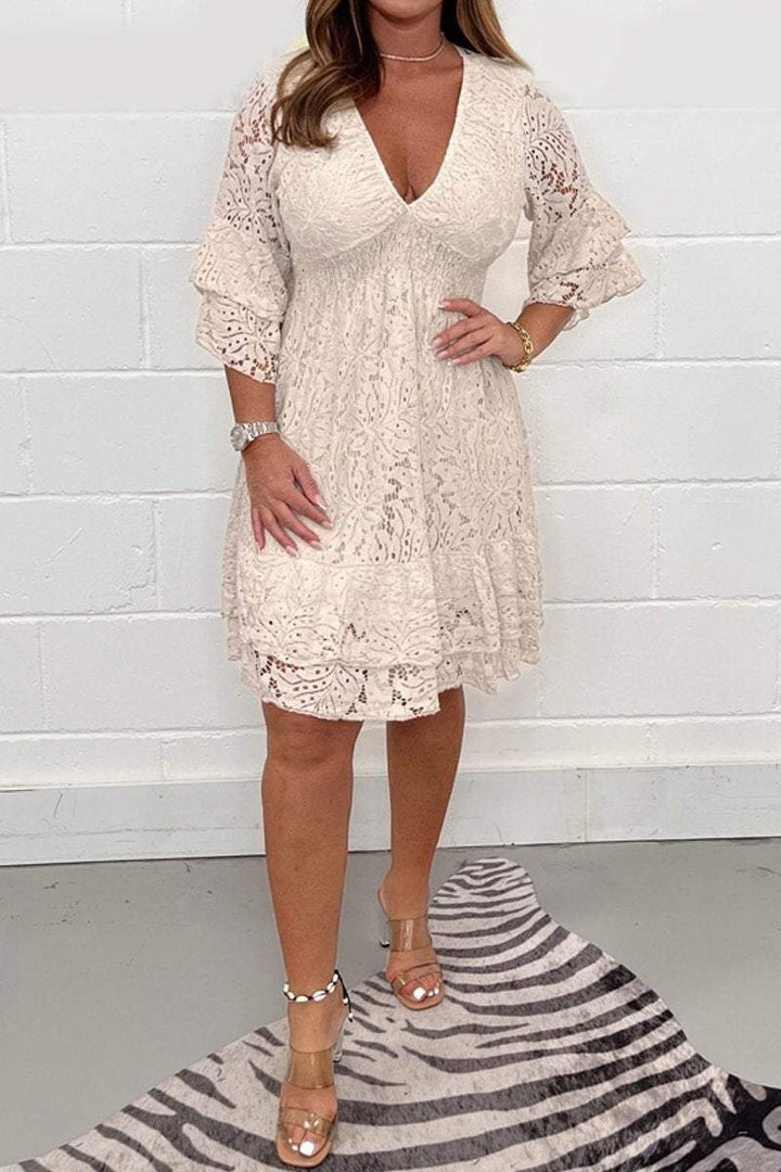 Lace V-neck dress
