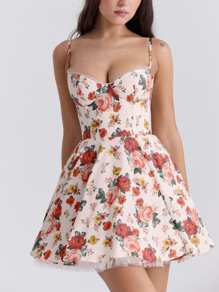Italian Rose Tulle Mini Dress