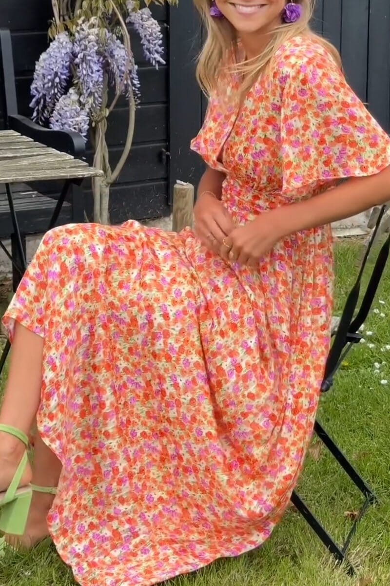 Sandra | Elegant Maxi Dress with V-Neck