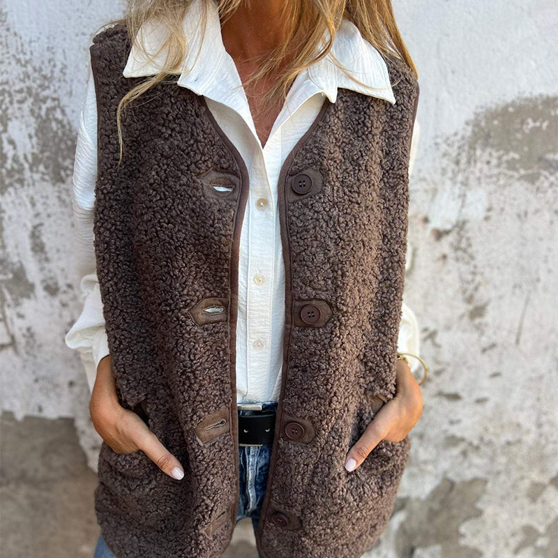 Button Down Short Vest