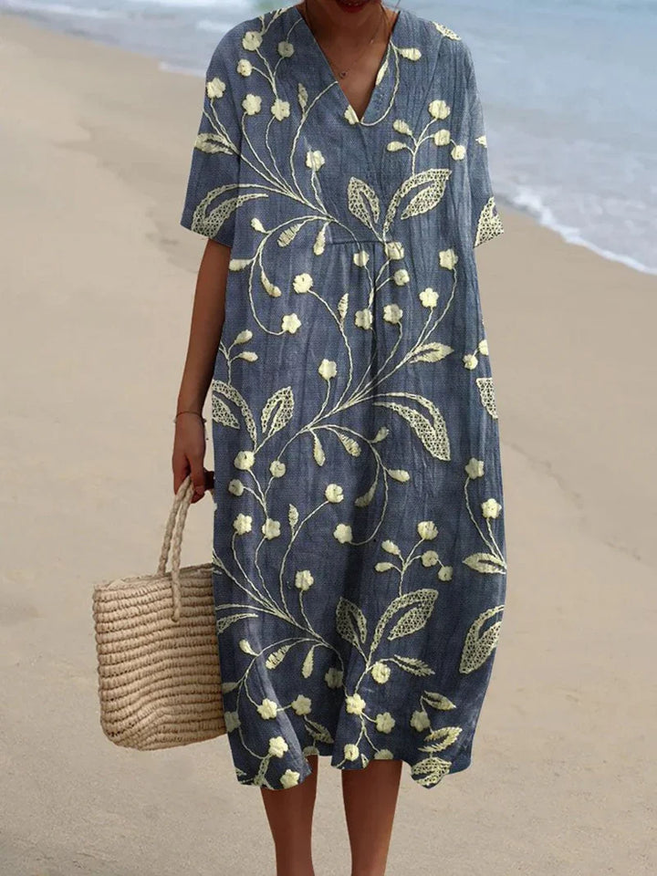 Enora | Embroidered Floral Dress