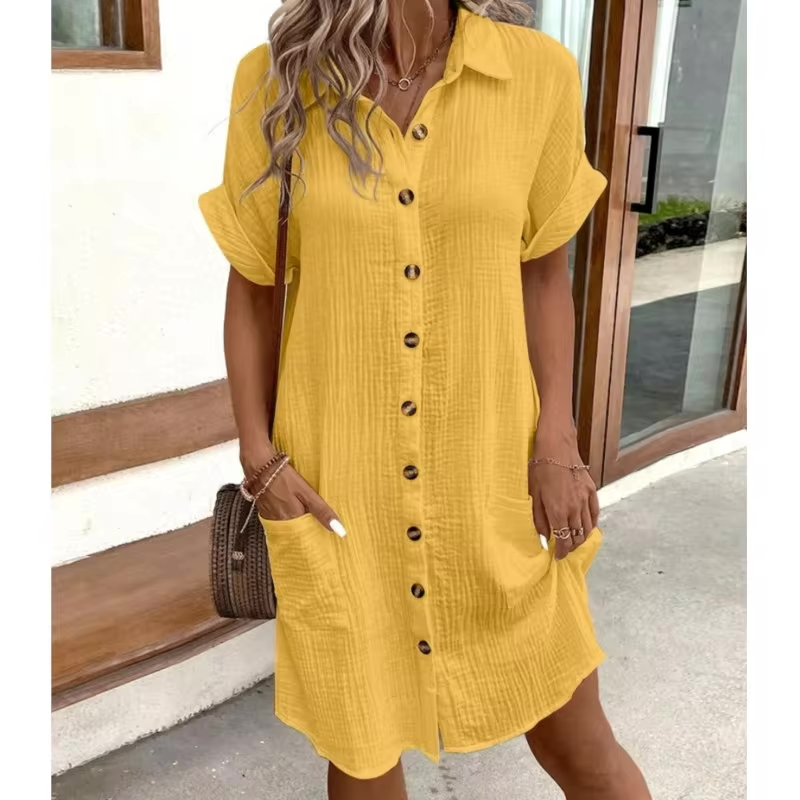Summer Button Down Short Sleeve Shirt
