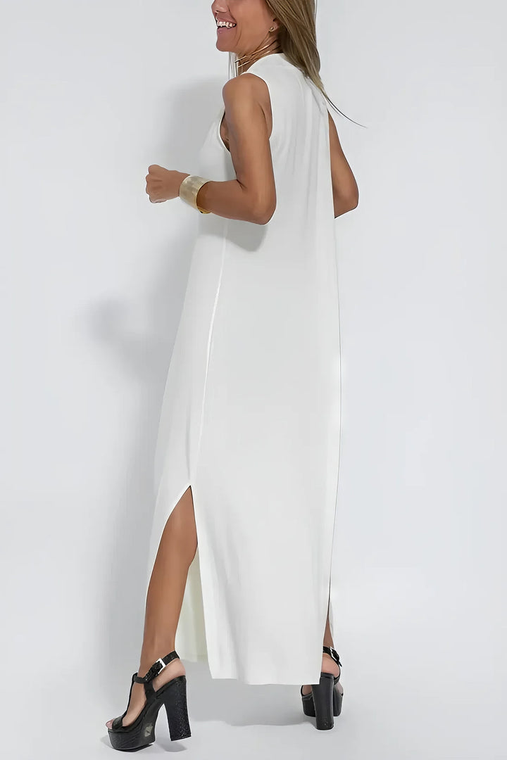 Lumina Elegant Long Dress with Matching Cardigan Included