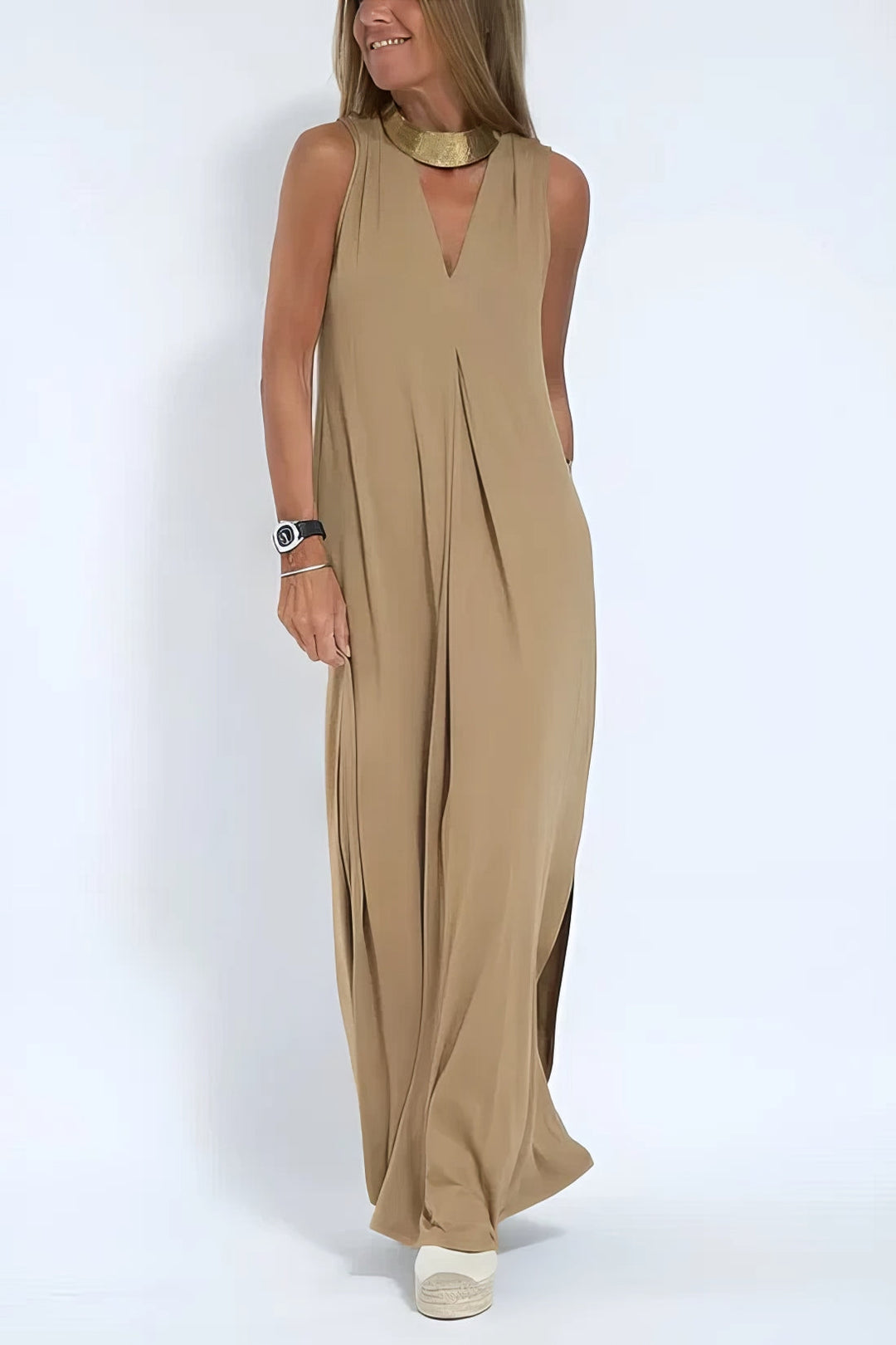 Lumina Elegant Long Dress with Matching Cardigan Included