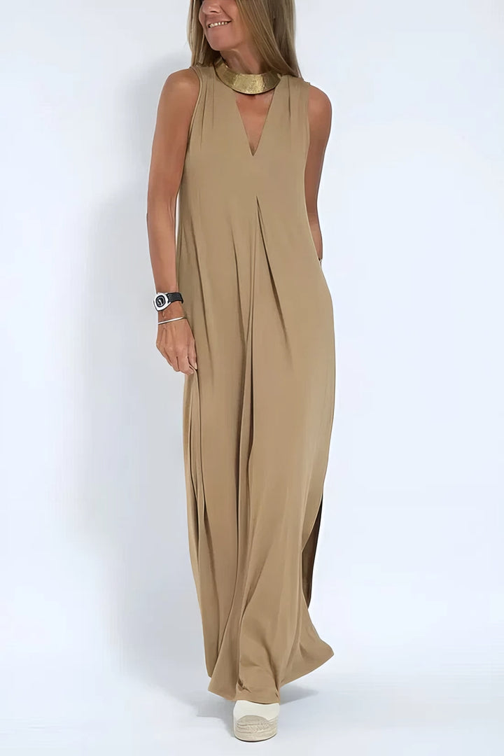 Lumina Elegant Long Dress with Matching Cardigan Included