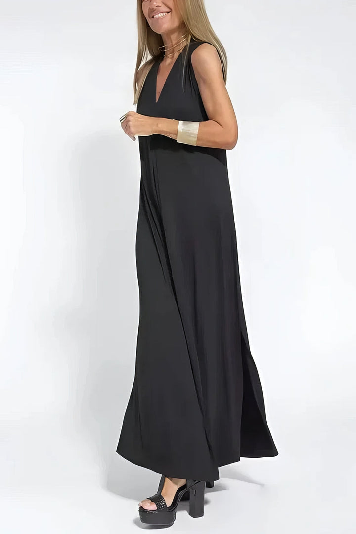Lumina Elegant Long Dress with Matching Cardigan Included