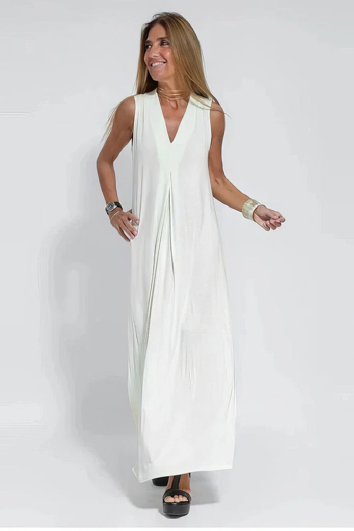 Lumina Elegant Long Dress with Matching Cardigan Included